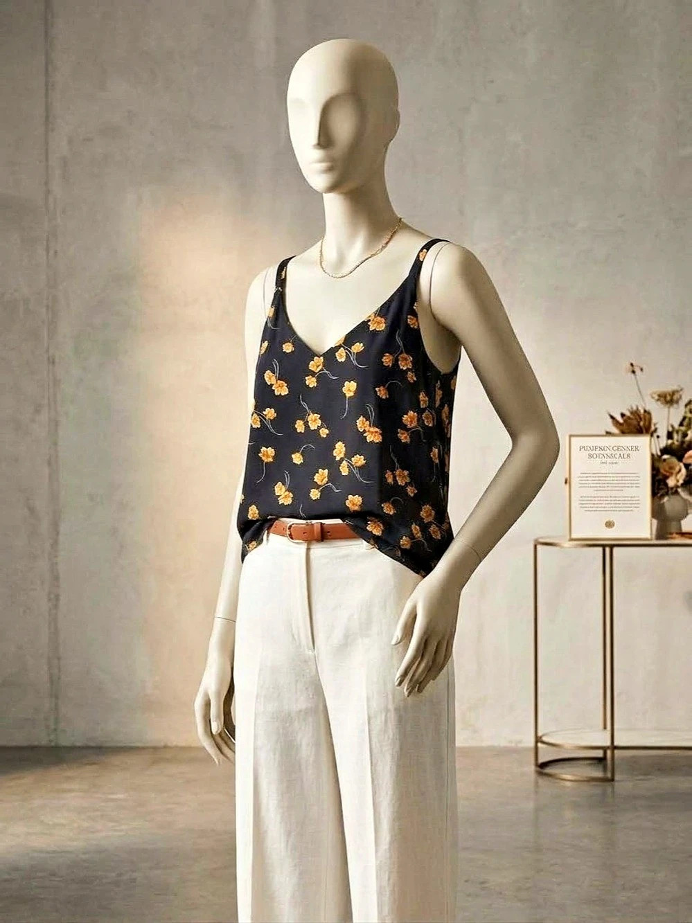 Chico's reversible Polka Dot /Flower Camisole Size Medium